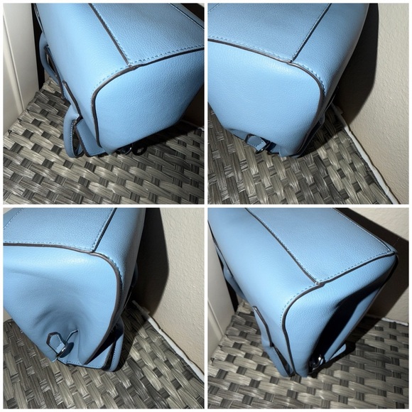 Nine West Light Blue Structured Top Handle Crossbody - Picture 8 of 14